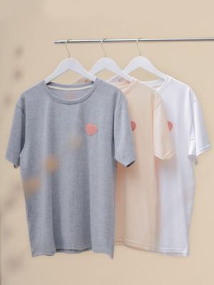 T-shirt Mixte broderie “Coeur”